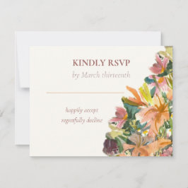 Kort för blommigtens vattenfärgshölje