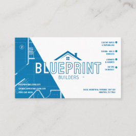Kort för blueprintentreprenör och byggare