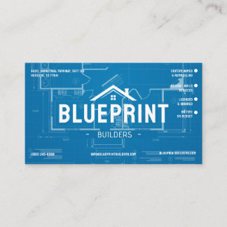 Kort för blueprintentreprenör och byggare
