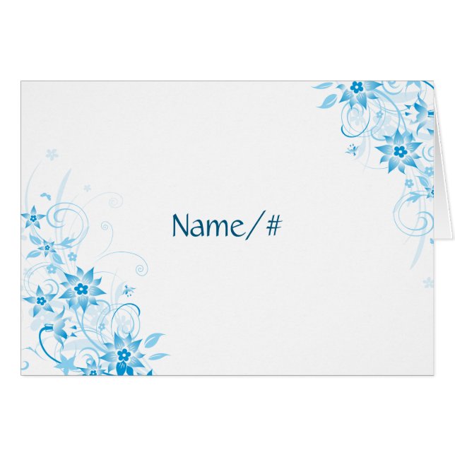 Kort för bord för blåttstjärnablomma (Framsidan Horizontal)