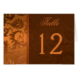 Kort för Bordsnummer av koppar och brunkolsskorpa