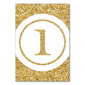 Kort för Bordsnummer i Guld