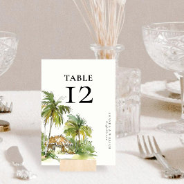 Kort för Bordsnumret Tropical Destination