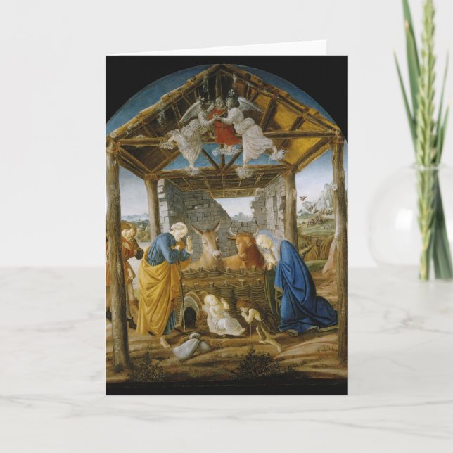 Kort för Botticelli Nativityhälsning (Framsida)
