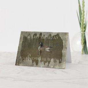Kort för broderfödelsedaghälsning - Kanada gås