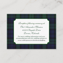 Kort för Bröllop-hölje för klassiskt Black Watch-s