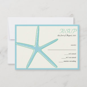 Kort för Bröllop OSA av Starfish Aquamarine