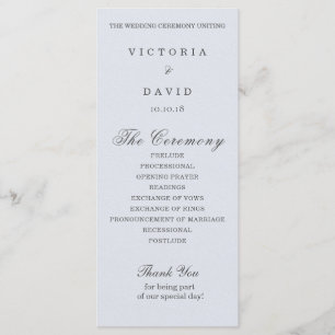 Kort för Bröllopsprogram av skog