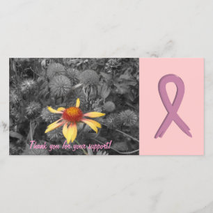 Kort för bröstcancer medvetenhetanpassadefoto