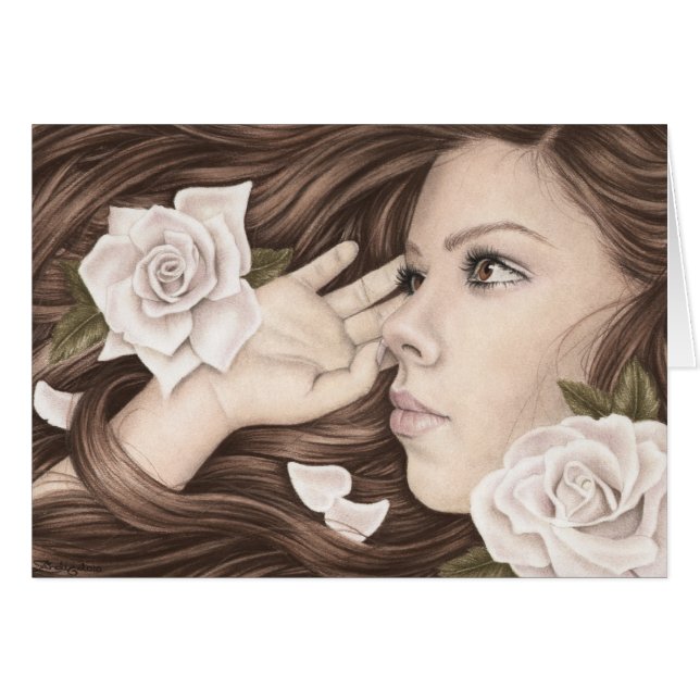 Kort för brudtärnavit roshälsning (Framsidan Horizontal)