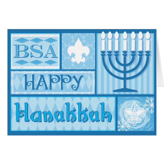 Kort för BSA/Happy Hanakkah (Framsidan Horizontal)