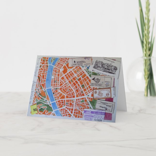 Kort för Budapest kartahälsning (Framsida)