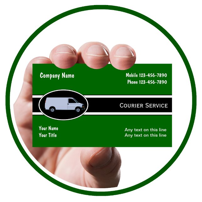 Kort för budleveransföretag (Courier Business Cards)