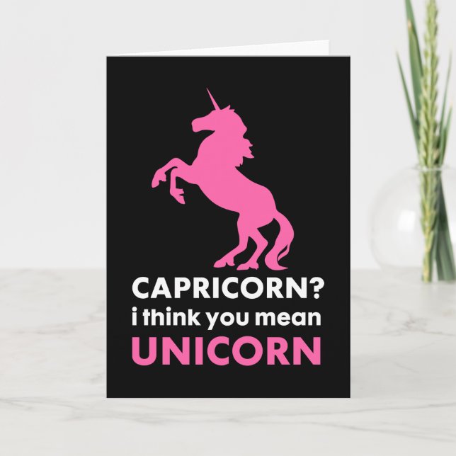Kort för CapricornUnicornhälsning (Framsida)