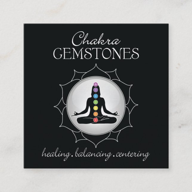 Kort för Chakra Gemstoneplånbok (Framsida)