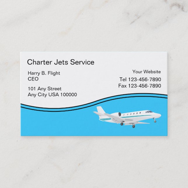 Kort för charterjetservice (Framsida)