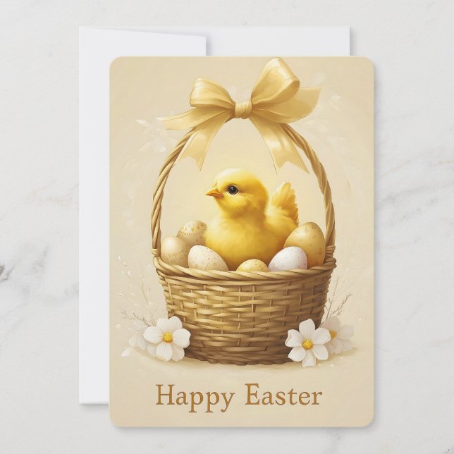 Kort för Chick av glad påsk Cute (Framsida)