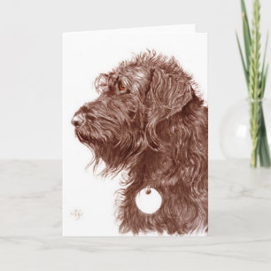Kort för chokladLabradoodle hälsning