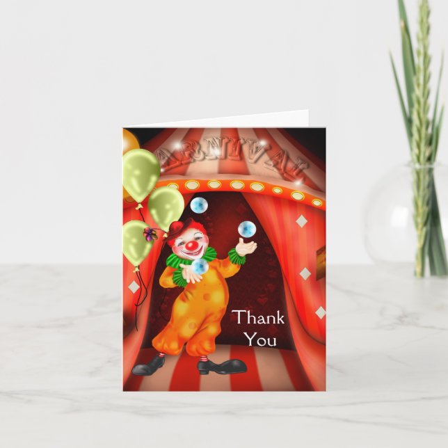 Kort för cirkusclowntack (Framsida)
