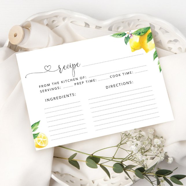 Kort för citruscitrusrecept för vattenfärg (Skapare uppladdad)