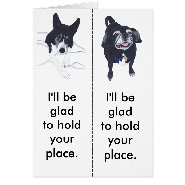 Kort för Collie för gräns för bokmärkehund (Framsidan)