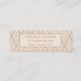 Kort för Cream Guld Art Deco Mönster Anpassningsba