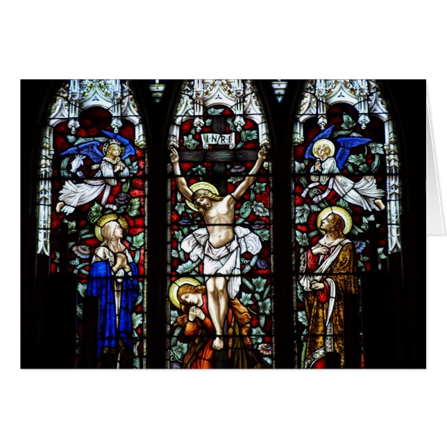 Kort för Crucifixion (målat glass) (Framsidan Horizontal)