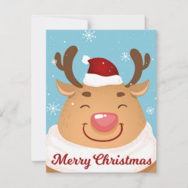 Kort för Cute Helgdag Reindeer God jul
