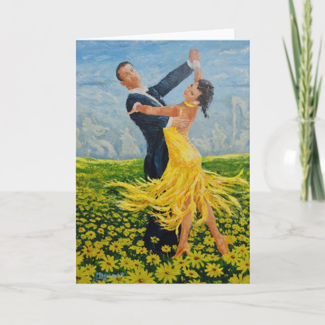 Kort för daisydansarehälsning (Framsida)