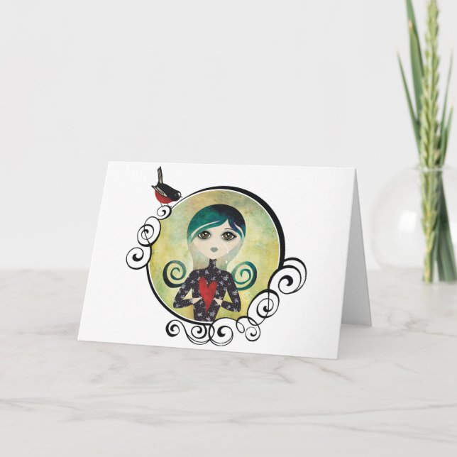 kort för damblåtthälsning (Framsida)