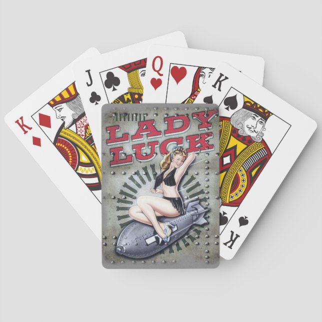 Kort för damtur WW2 Spelkort (Baksidan)