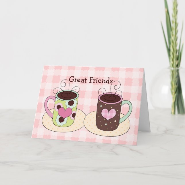 Kort för damvänskaphälsning (Framsida)