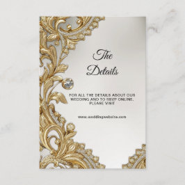 Kort för dekorativt Guld-detaljhölje