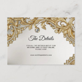Kort för dekorativt Guld-detaljhölje