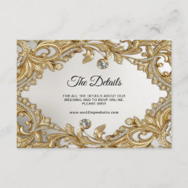 Kort för dekorativt Guld-detaljhölje