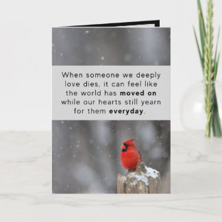 Kort för delning av kardinalminne