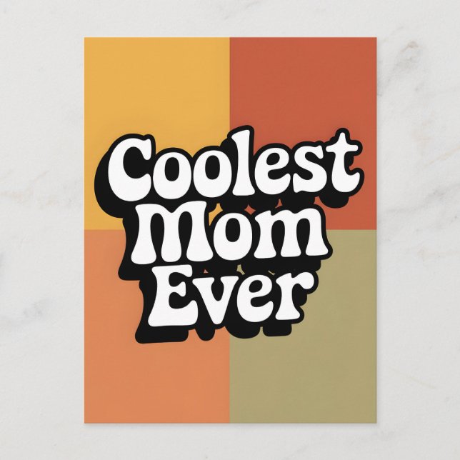 Kort för det äldsta Mamma någonsin Retro Groovy Mo (Framsida)