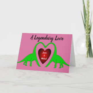 Kort för Dinosaurvalentinkärlek som ska
