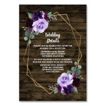 Kort för djurutrymme vid Rustin Blommigt Lila Guld