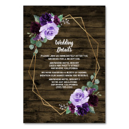 Kort för djurutrymme vid Rustin Blommigt Lila Guld