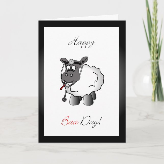 Kort för doktorfödelsedaghälsning (Framsida)