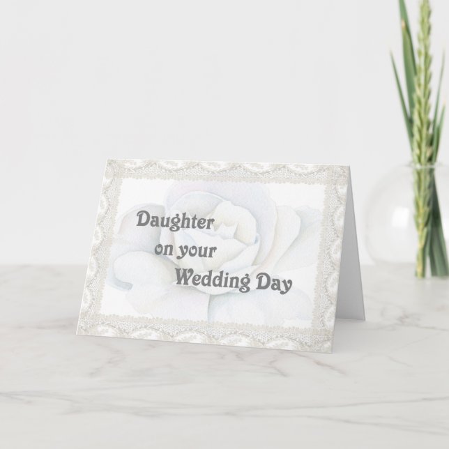 Kort för dotter på hennes Bröllopsdag (Framsida)