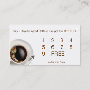 Kort för drink för coffee shopkundlojalitet