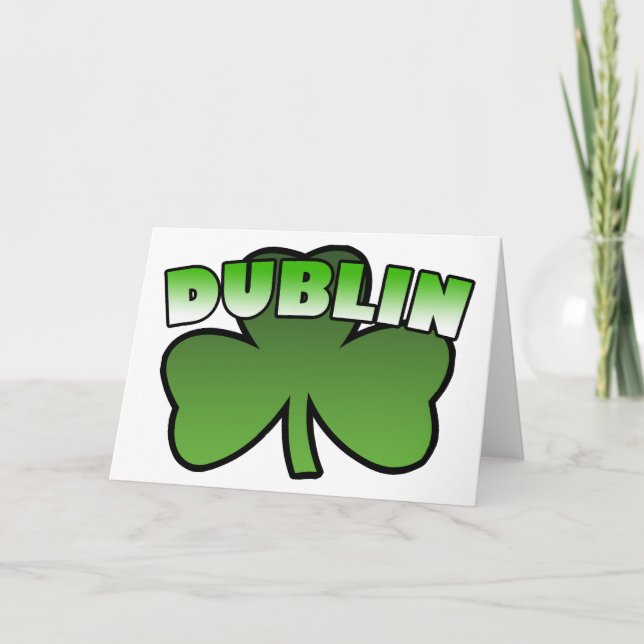 Kort för Dublin Shamrockhälsning (Framsida)