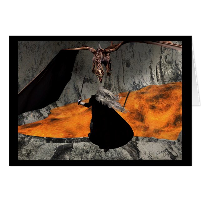 "Kort för duellen" Hälsningskort (Framsidan Horizontal)