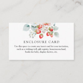 Kort för duschhytter med jordgubbtema