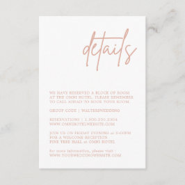 Kort för Dusty Rosa Detalj-hölje