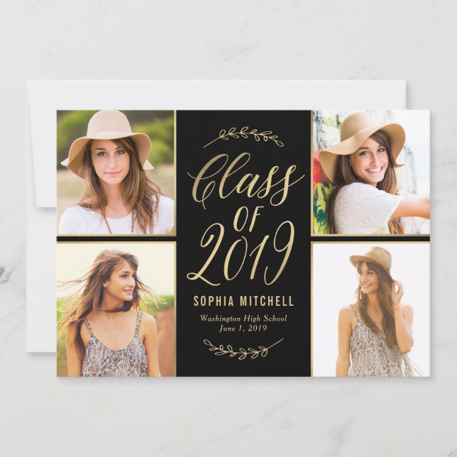 Kort för EDITABLE FÄRG Studenten för radiant Grena (Framsida)