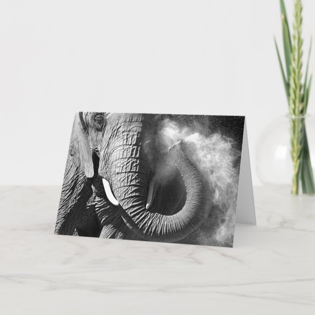 Kort för elefant #1-Greeting (Framsida)