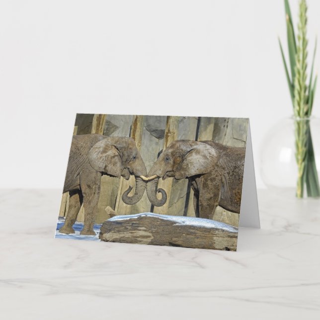 Kort för elefantbästa vänhelgdag (Framsida)